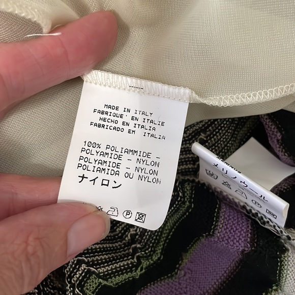 Missoni Italy Multi Colored Striped Merino Wool Fitted Skirt 6 - Picture 9 of 9